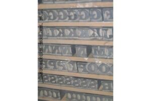 familias de letras, cajones, tampones, letras de caucho,...