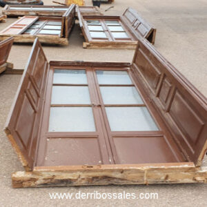 Balconeras de madera de mobila. Estas puertas llevan cristal y contraventanas de madera. Balconeras recuperadas. Medidas: 250 x 120 cm. y 250 x 100 cm.