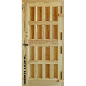 puerta partida, de madera maciza