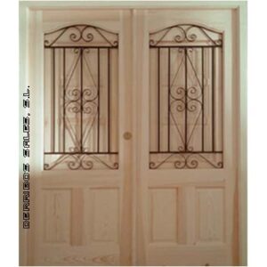 Puertas macizas de madera fabricadas en medidas especiales, para salón. Con fijo, o 2 hojas, con o sin montante, con o sin cerradura,...