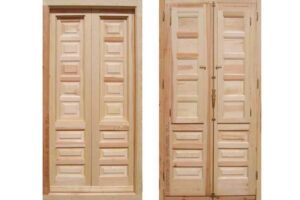 puertas para balcon de madera maciza