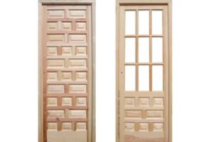 puerta de interior de grosor de hoja 3,5 cm.