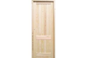 puerta de interior machiembrada de interior. De madera maciza