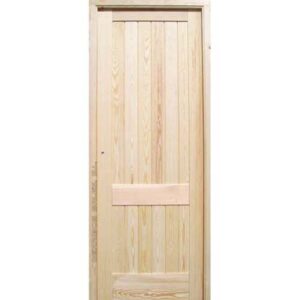 puerta de interior machiembrada de interior. De madera maciza