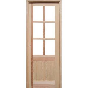 puerta de madera maciza, de interior modelo provenzal. Clasica