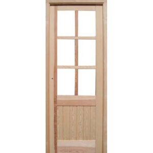 puerta de interior machiembrada de interior. De madera maciza