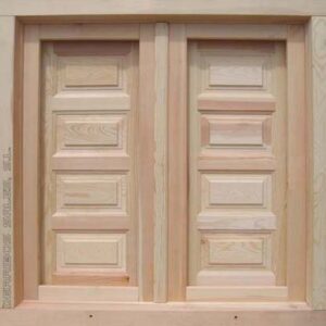 ventanas de madera aislantes, abatibles. con contraventanas interiores
